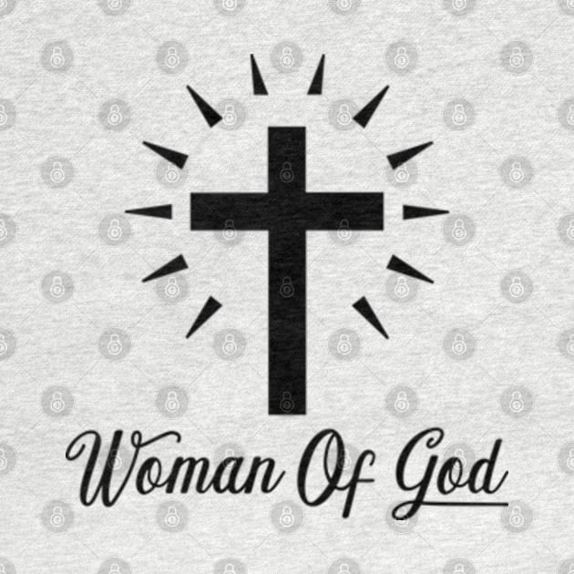 Woman Of God - Roman Catholic Cross - Black - Christian Series 13B by FOGSJ